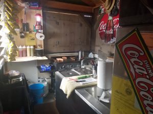 winter hot dog cart