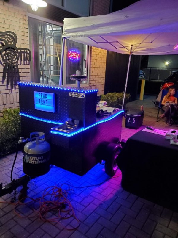 refurbished hot dog cart