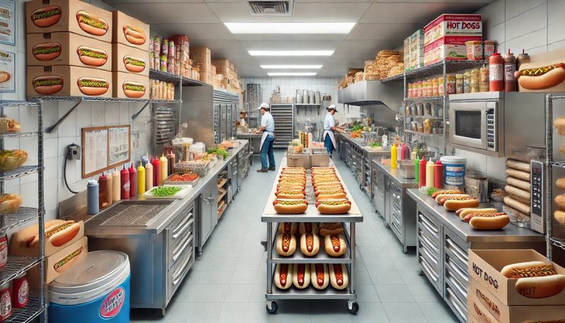 Commissary for hot dog cart