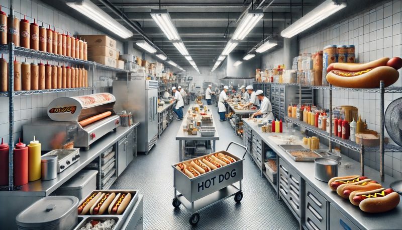 Commissary for hot dog cart
