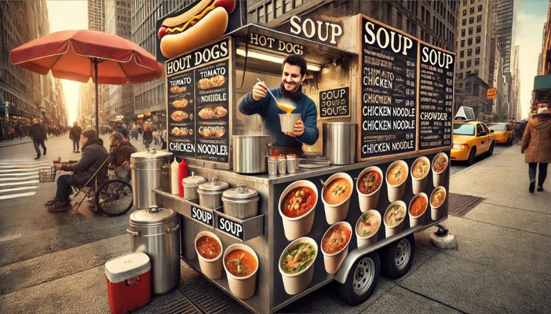 Sea Monkey Soup From Hot Dog Cart